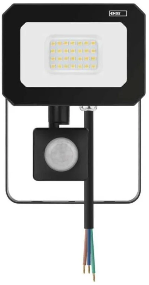 Kondicionierius Emos LED prožektorius ZS2323, 20 W, 2000 lm, IP44, neutraliai balta, 120°, PIR jutiklis, aliuminis
