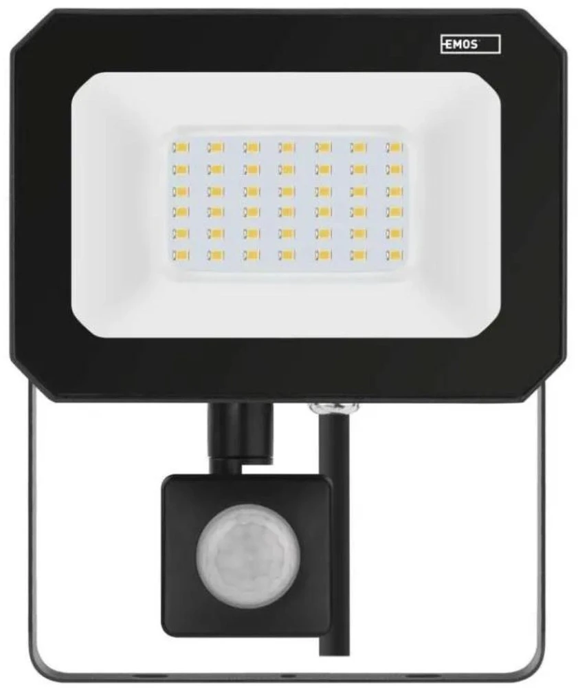 Kondicionierius Emos LED prožektorius ZS2333, 30 W, 3000 lm, IP44, neutraliai balta, PIR jutiklis, aliuminis, stiklas