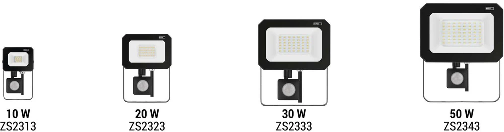 Kondicionierius Emos LED prožektorius ZS2333, 30 W, 3000 lm, IP44, neutraliai balta, PIR jutiklis, aliuminis, stiklas