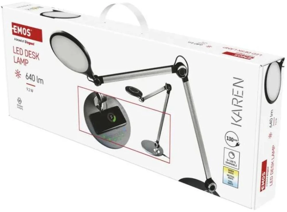 Emos LED table lamp KAREN, juodas