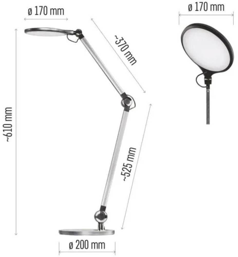 Emos LED table lamp KAREN, juodas