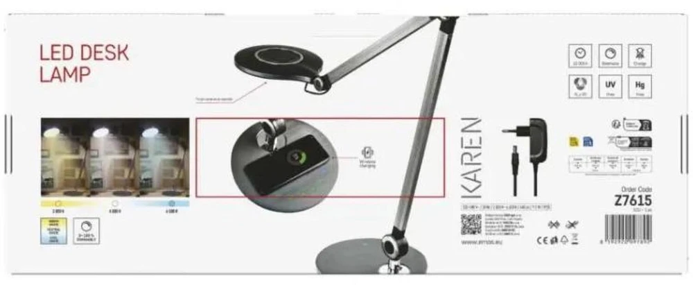 Emos LED table lamp KAREN, juodas
