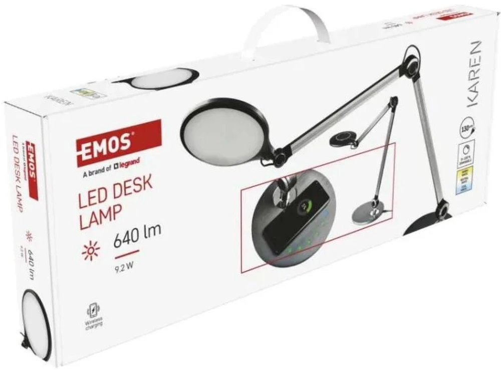 Emos LED table lamp KAREN, juodas