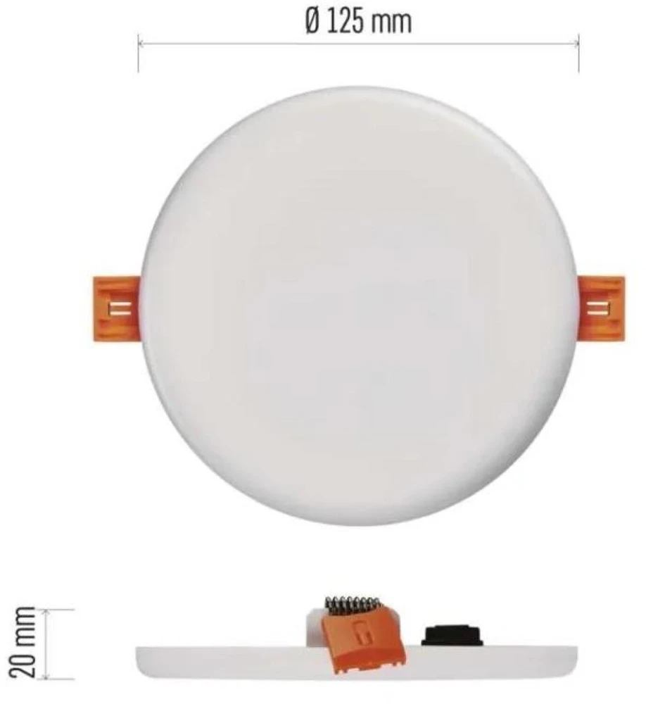 Sieninis šviestuvas Emos LED recessed luminaire VIXXO, round, baltas, 10W neutr. b., IP65