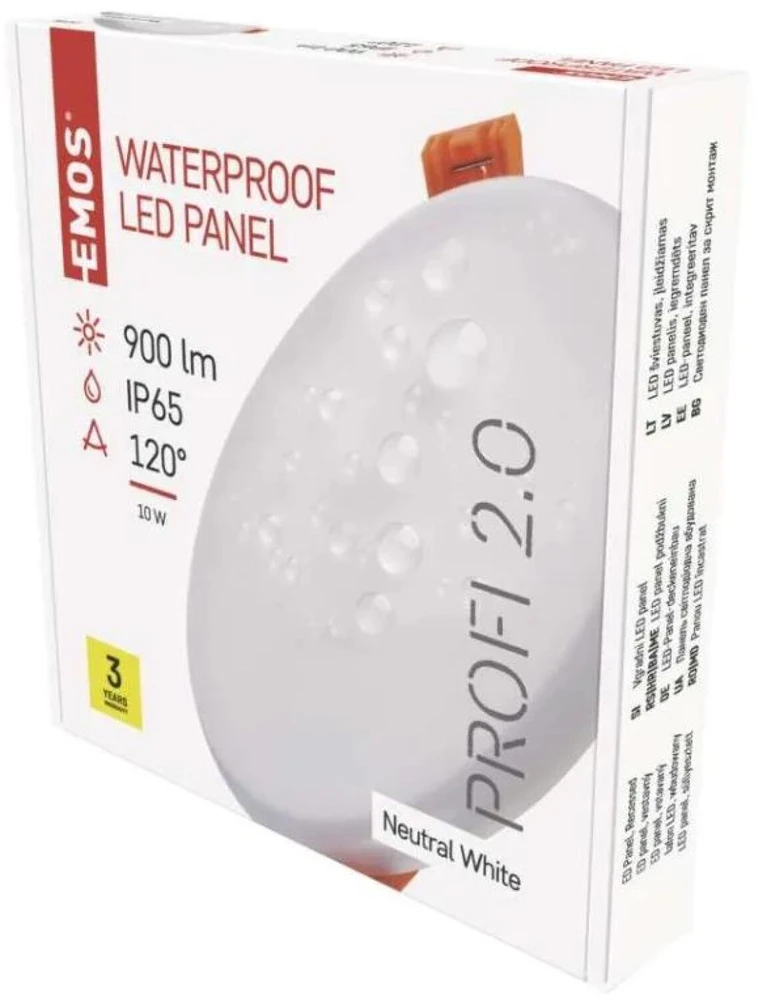 Sieninis šviestuvas Emos LED recessed luminaire VIXXO, round, baltas, 10W neutr. b., IP65