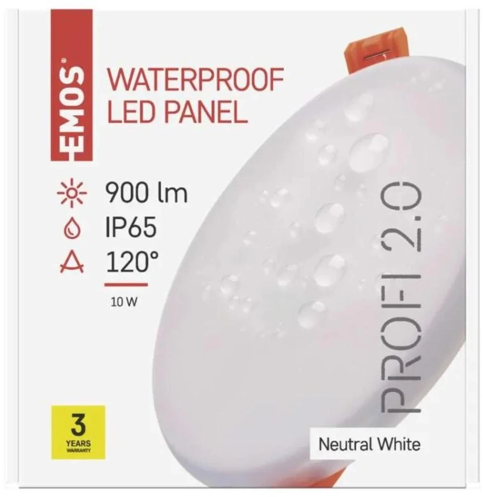 Sieninis šviestuvas Emos LED recessed luminaire VIXXO, round, baltas, 10W neutr. b., IP65