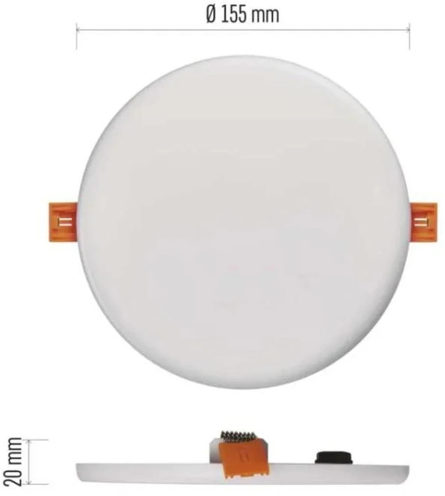 Emos LED recessed luminaire VIXXO, round, baltas, 13,5W neutr. b., IP65