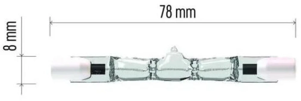 Emos Linear halogen bulb J78 120W R7s warm baltas