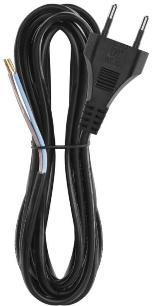 Emos Flexo PVC cord 2×0,75mm2, 3m, juodas