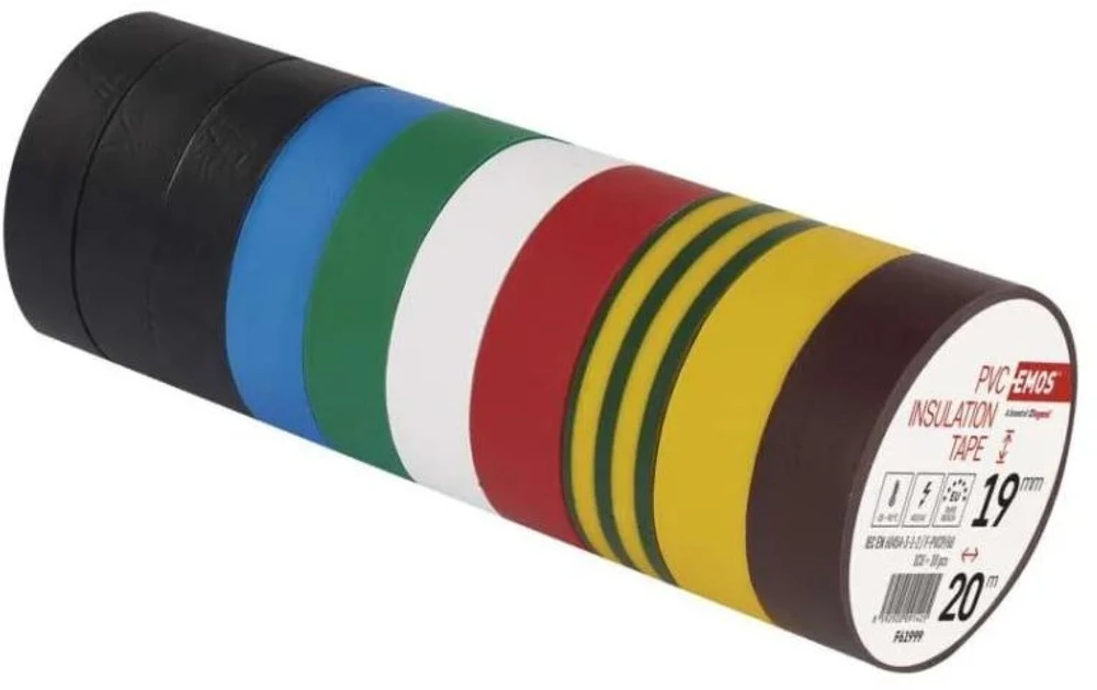 Emos Insulating tape PVC 19mm / 20m colour mix 10Ks