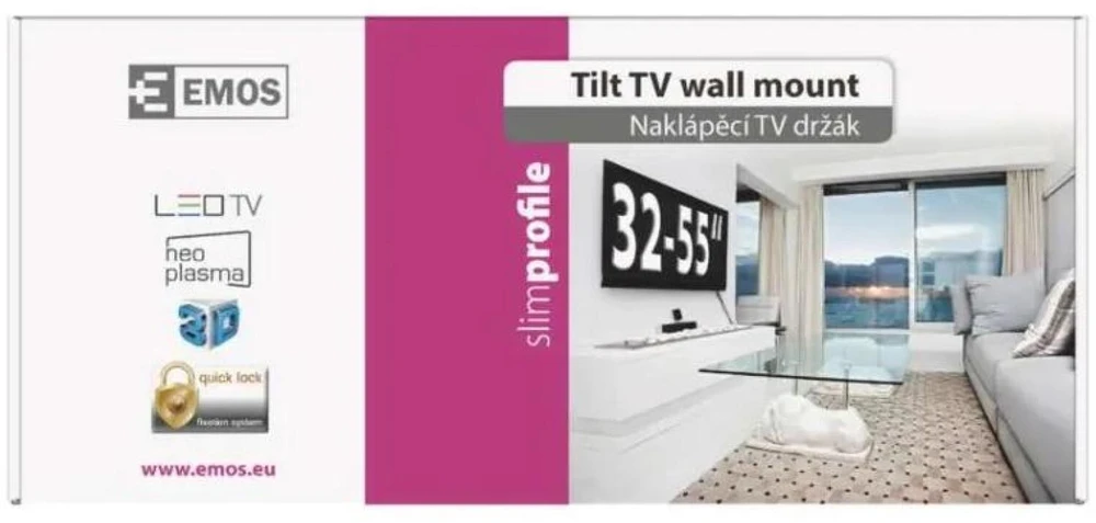 Laikiklis Emos Tiltable LED TV holder 32 - 55" (81 - 140cm)