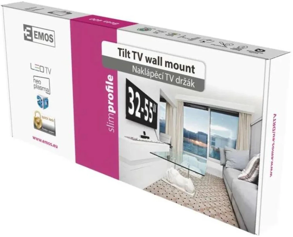 Laikiklis Emos Tiltable LED TV holder 32 - 55" (81 - 140cm)