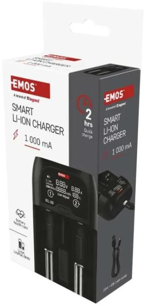 Universal Li-ion battery charger EMOS BCL-20D