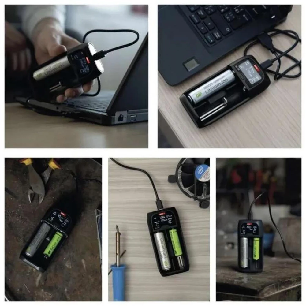 Universal Li-ion battery charger EMOS BCL-20D