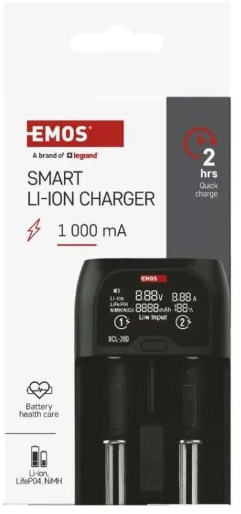 Universal Li-ion battery charger EMOS BCL-20D