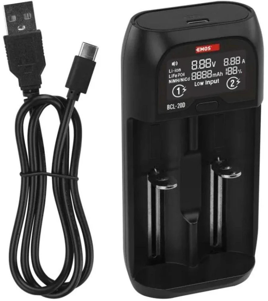 Universal Li-ion battery charger EMOS BCL-20D