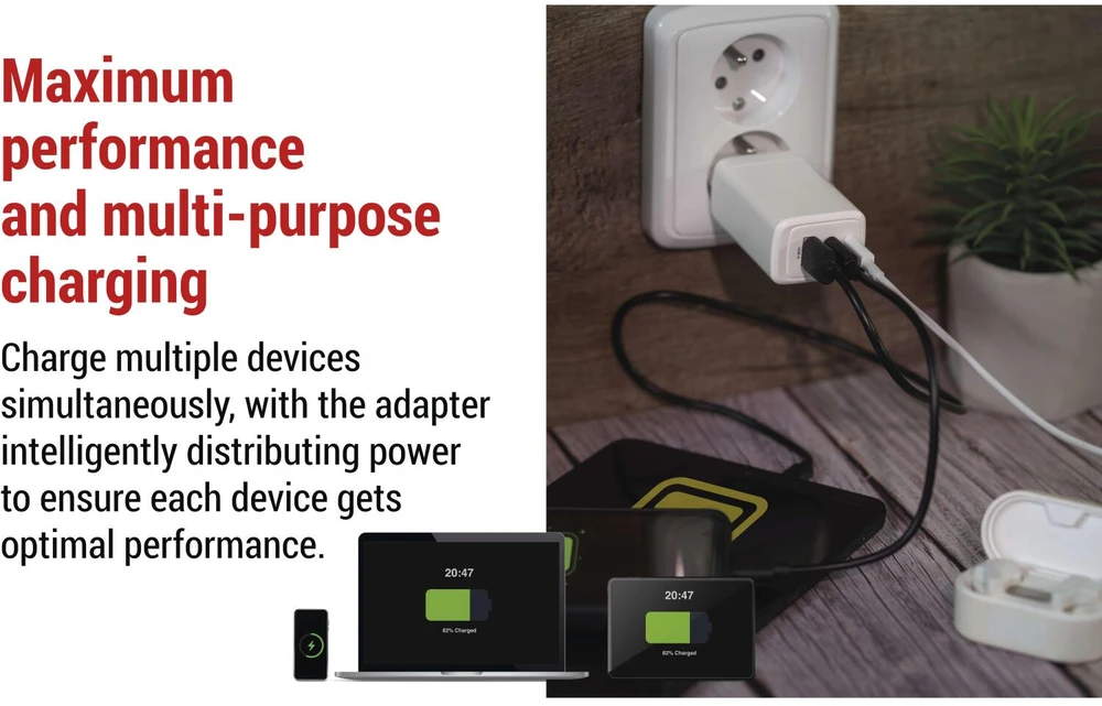 Emos Universal USB adapter GaN to PD 65 W max.