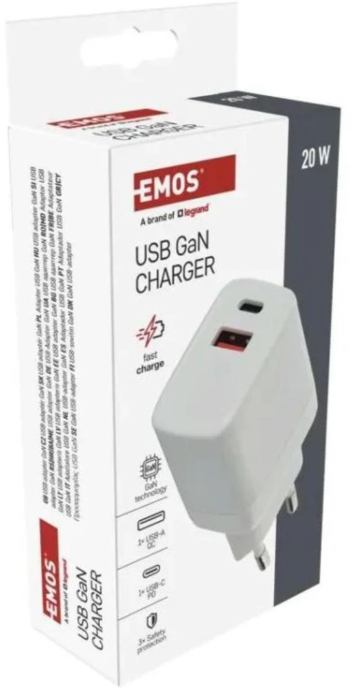 Emos universalus USB į PD GaN adapteris, 20 W maks.