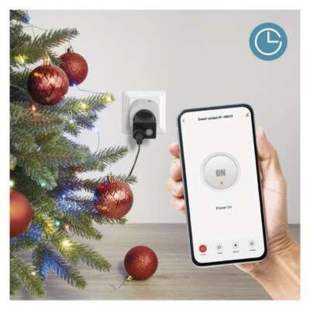 Emos WiFi lizdas IP-3002S P5531, 230 V~/16 A, 3680 W, 30 programų, 15 lizdų, vaikų apsauga, Wi-Fi 802.11 b/g/n