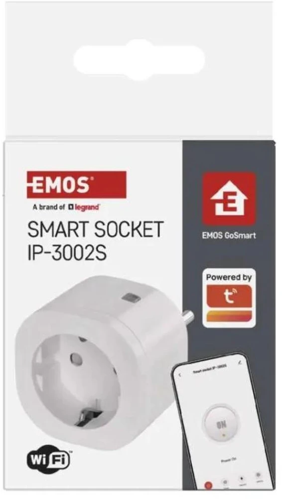 Emos WiFi lizdas IP-3002S P5531, 230 V~/16 A, 3680 W, 30 programų, 15 lizdų, vaikų apsauga, Wi-Fi 802.11 b/g/n