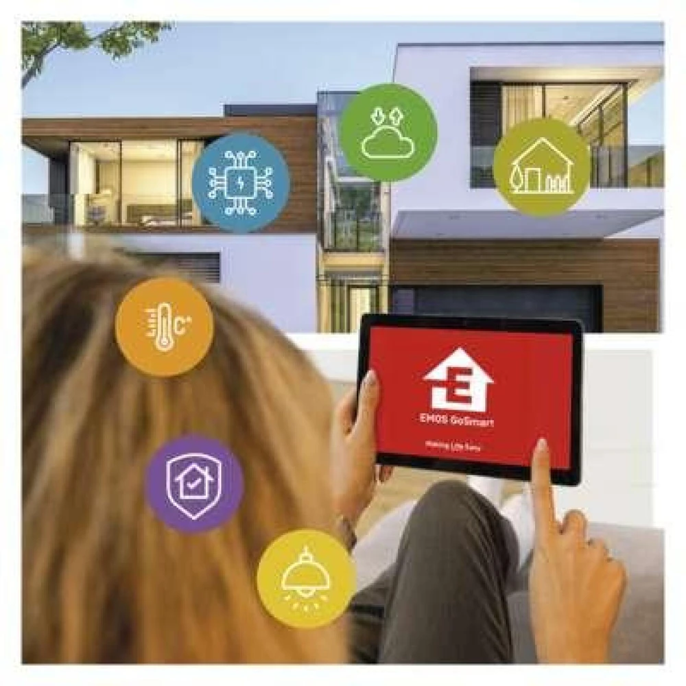 Emos WiFi lizdas IP-3002S P5531, 230 V~/16 A, 3680 W, 30 programų, 15 lizdų, vaikų apsauga, Wi-Fi 802.11 b/g/n