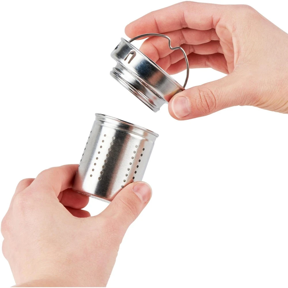 Emsa Emsa Tea Mug thermal tea mug 0.4 liters (mėlynas/transparent, glass, screw cap)