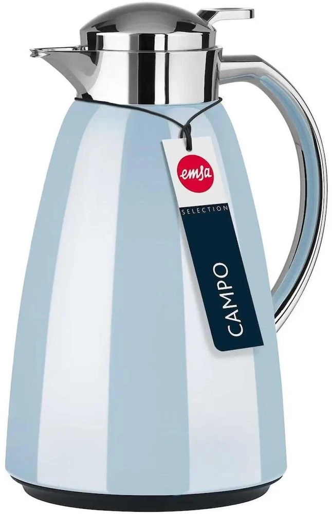 Emsa CAMPO vakuuminis ąsotis F4130400, 1l, mėlynas, ABS, nerūdijantis plienas, QUICK TIP dangtelis, nešimo rankena