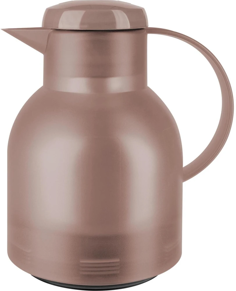Emsa SAMBA Isolierkanne, 1 Liter (dunkelbraun/transparent, QUICK PRESS Verschluss)