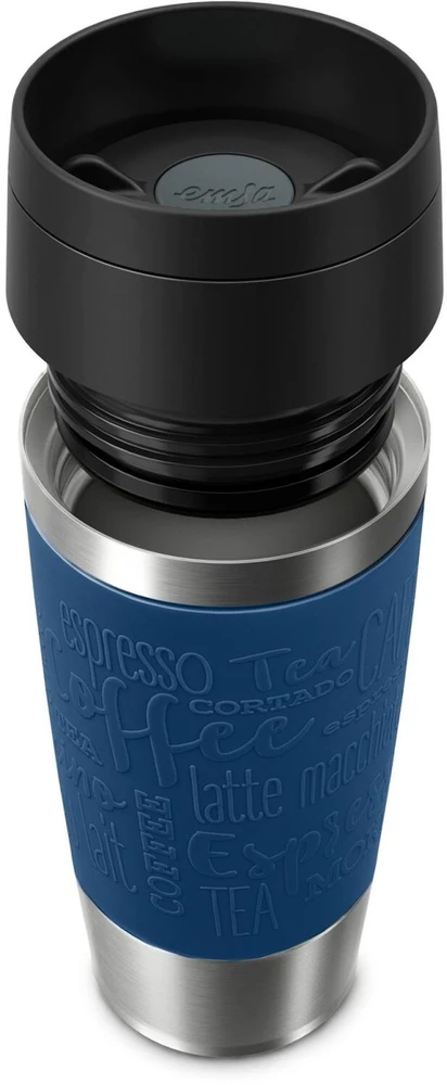 Emsa TRAVEL MUG Classic Thermo Mug (dark mėlynas/stainless steel, 0.36 liters)