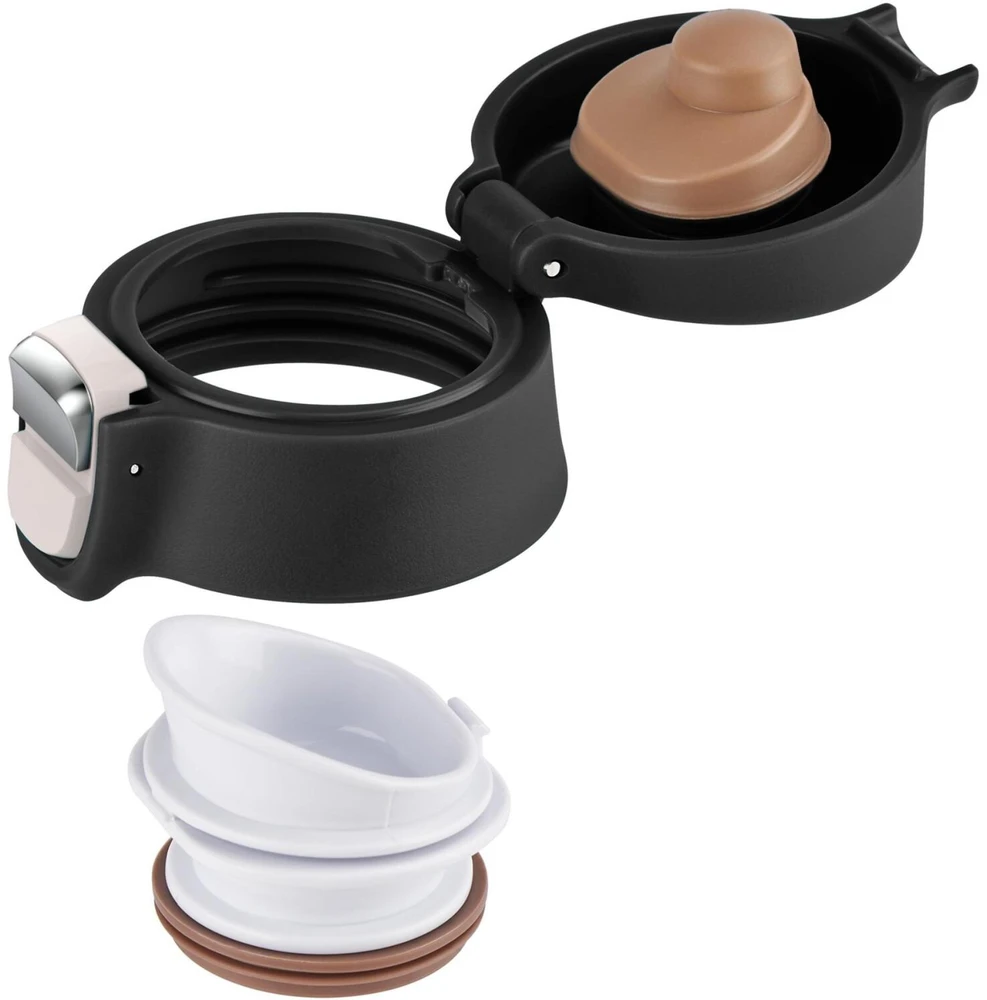 Emsa TRAVEL MUG light thermal mug (juodas (matt), 0.4 liters, flip lid)