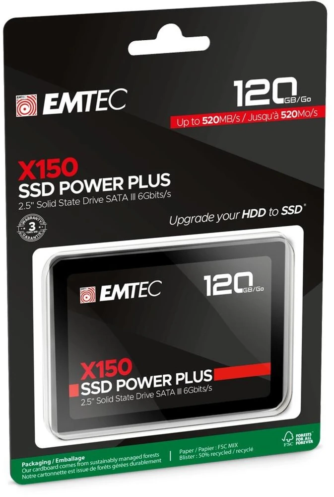SSD diskas Emtec X150 Power Plus 120GB 2.5" SATA III (ECSSD120GX150)
