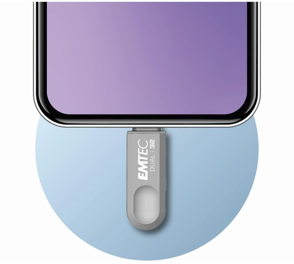 USB atmintinė su USB-A ir USB-C jungtimis Emtec D280, 256 GB