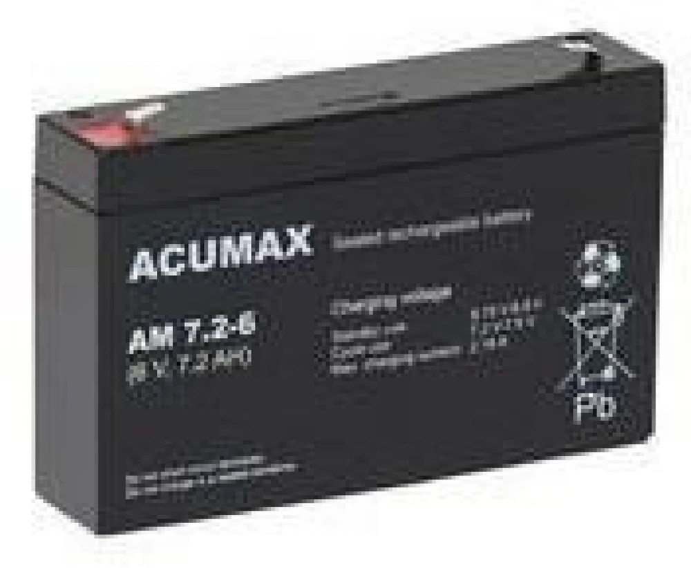 EMU BATTERY 6V 7.2AH/AM7.2-6 ACUMAX EMU