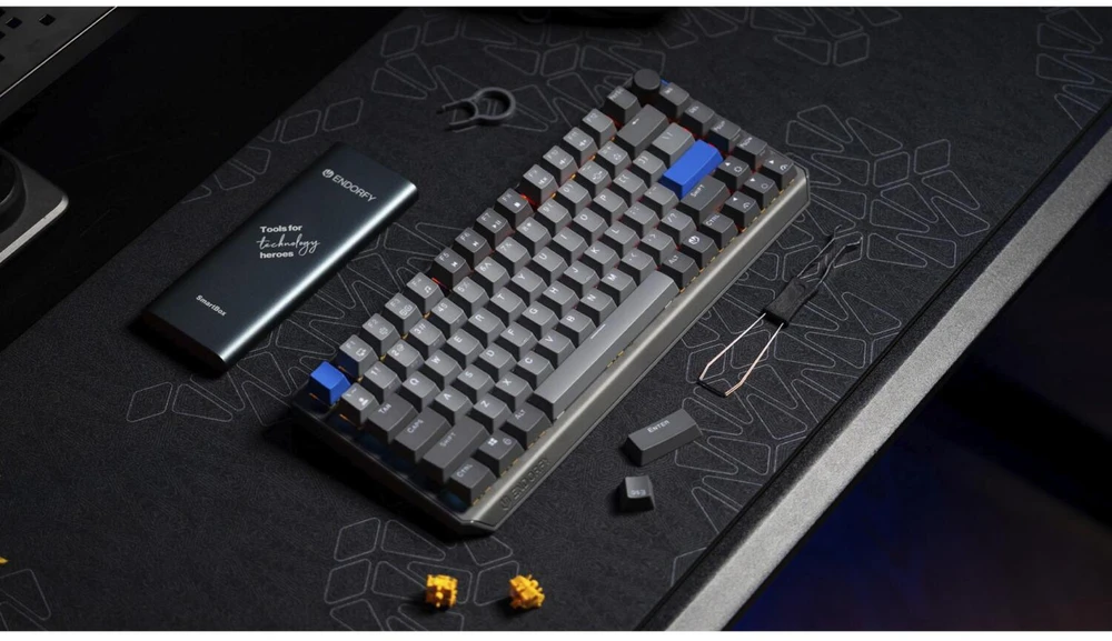 ENDORFY Thock V2 75% Wireless, Gaming-klaviatūra - pilka, DE-išdėstymas, ENDORFY Geltona by Gateron