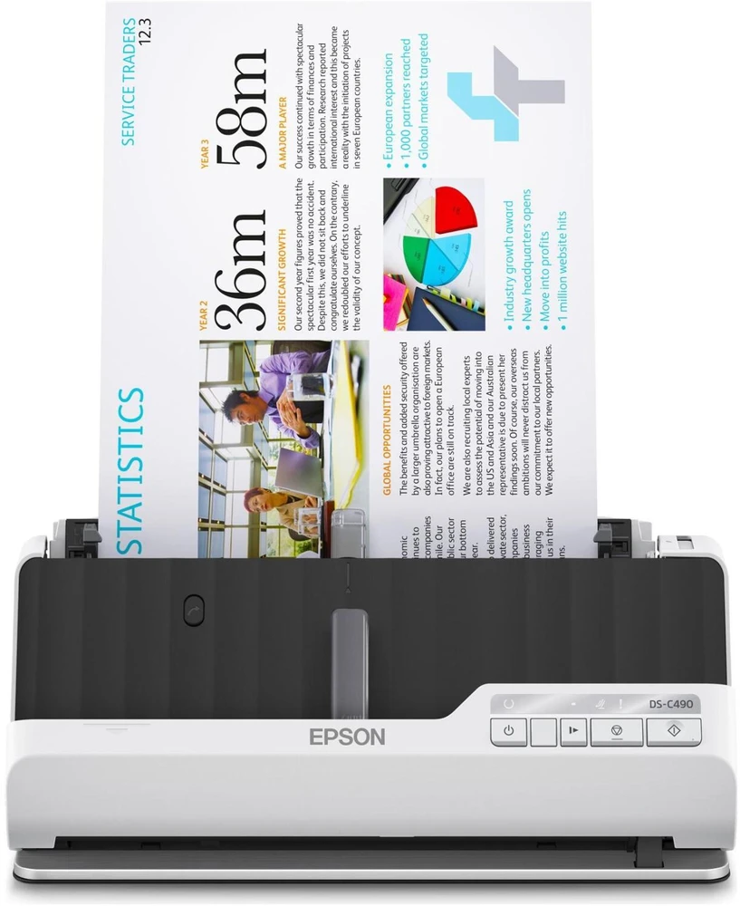 Skeneris Epson | Aukščiausios kokybės kompaktiškas skaitytuvas | DS-C490 | Lakštinis | Laidinis