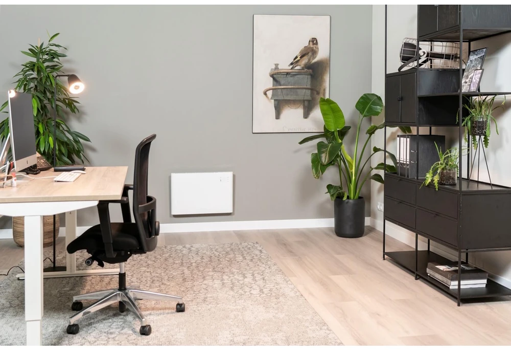Eurom Alutherm 1000 WiFi konvekcinis šildytuvas patalpų šildymui 1000W WiFi išmanus valdymas montuojamas ant sienos ir pastatomas