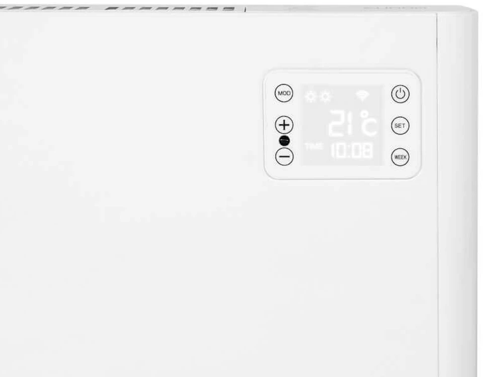 Eurom Alutherm 1000 WiFi konvekcinis šildytuvas patalpų šildymui 1000W WiFi išmanus valdymas montuojamas ant sienos ir pastatomas