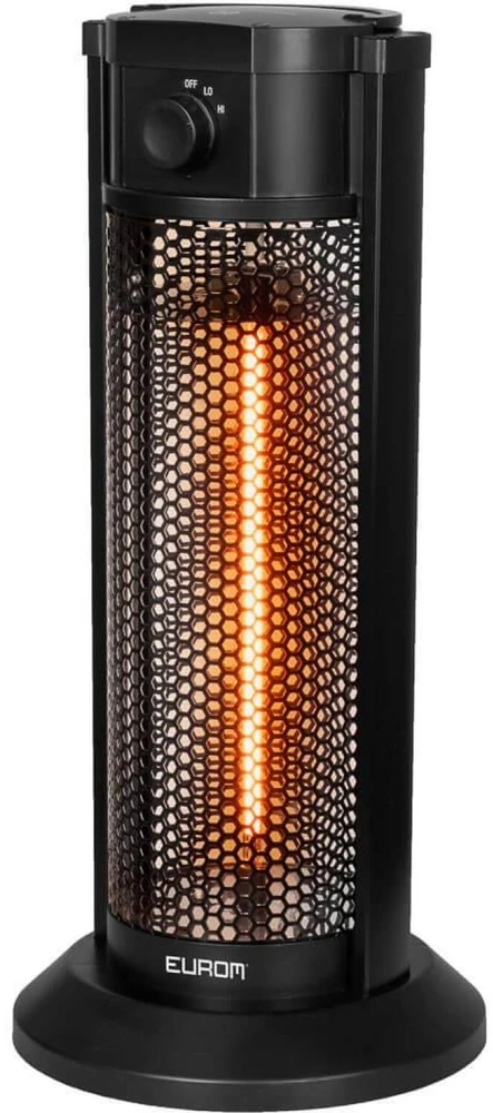 Eurom Po stalu šildytuvas 333589, 900 W, anglies lemputė, IP24, 360° šilumos spinduliavimas, 180 cm maitinimo laidas