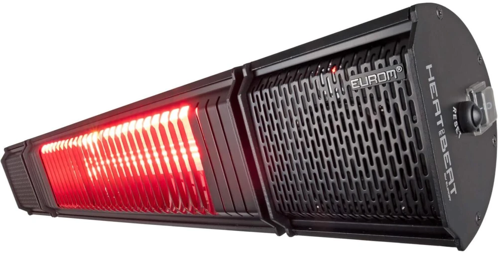 Eurom Terasos šildytuvas 334579, 2000 W, IP65, 185 cm maitinimo laidas, Bluetooth valdymas, LED apšvietimas