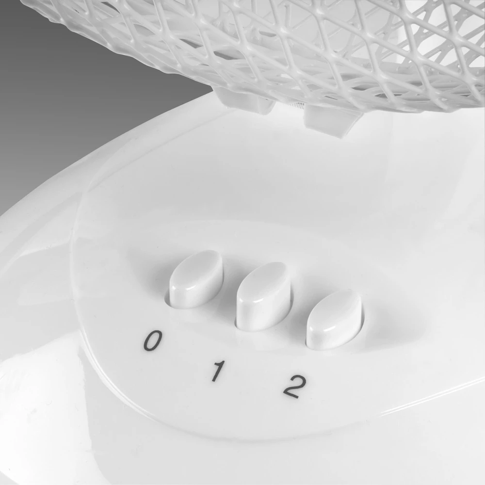 Eurom VT9 Blanc stalinis ventiliatorius patalpų vėsinimui 25W 22cm osciliacija 2 greičiai kompaktiškas balta