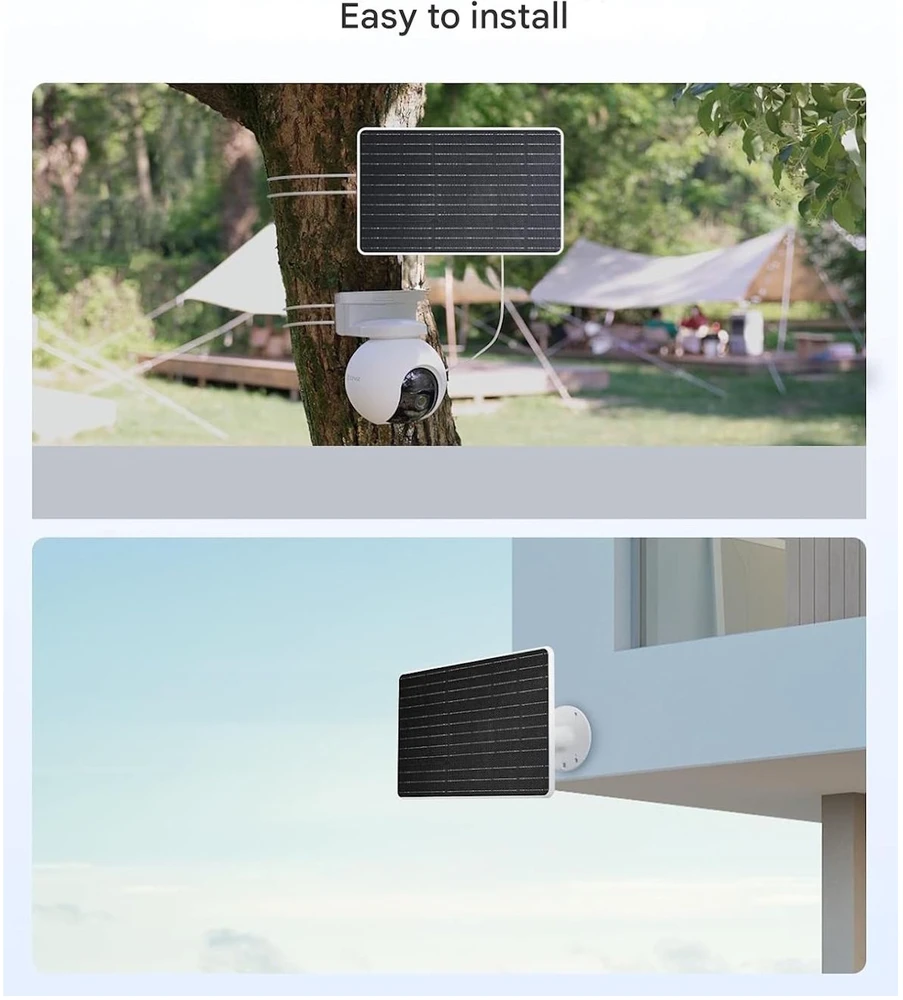 Ezviz PBC24 2in1 24W Saules panelis + 75Wh Power Bank visām akumulatoru kamerām (292mm x 194mm) Balts