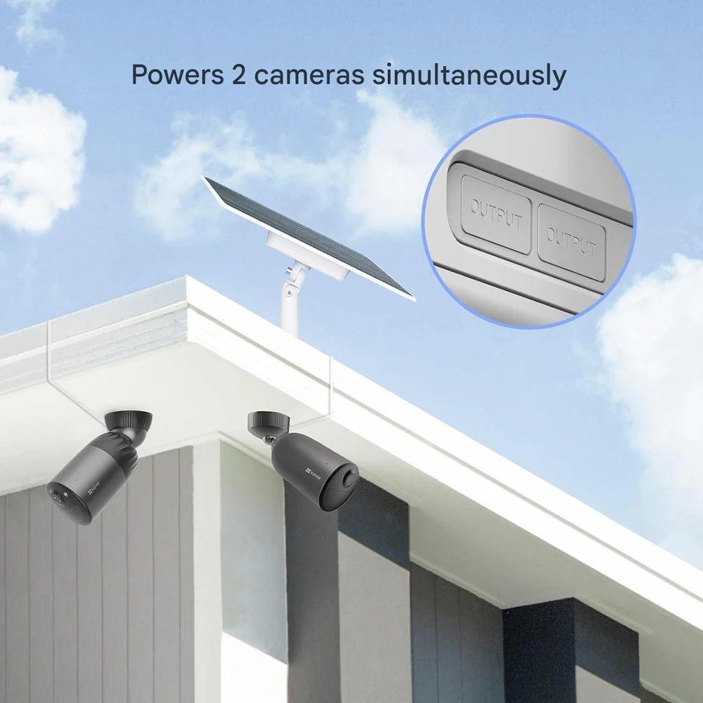 Ezviz PBC24 2in1 24W Saules panelis + 75Wh Power Bank visām akumulatoru kamerām (292mm x 194mm) Balts