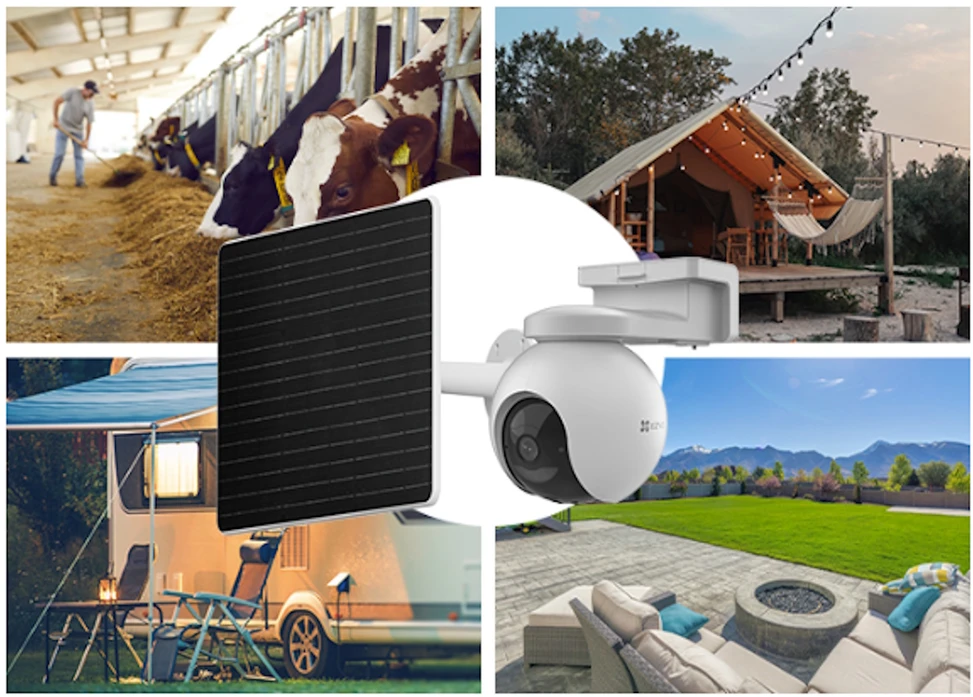 Ezviz PBC24 2in1 24W Saules panelis + 75Wh Power Bank visām akumulatoru kamerām (292mm x 194mm) Balts