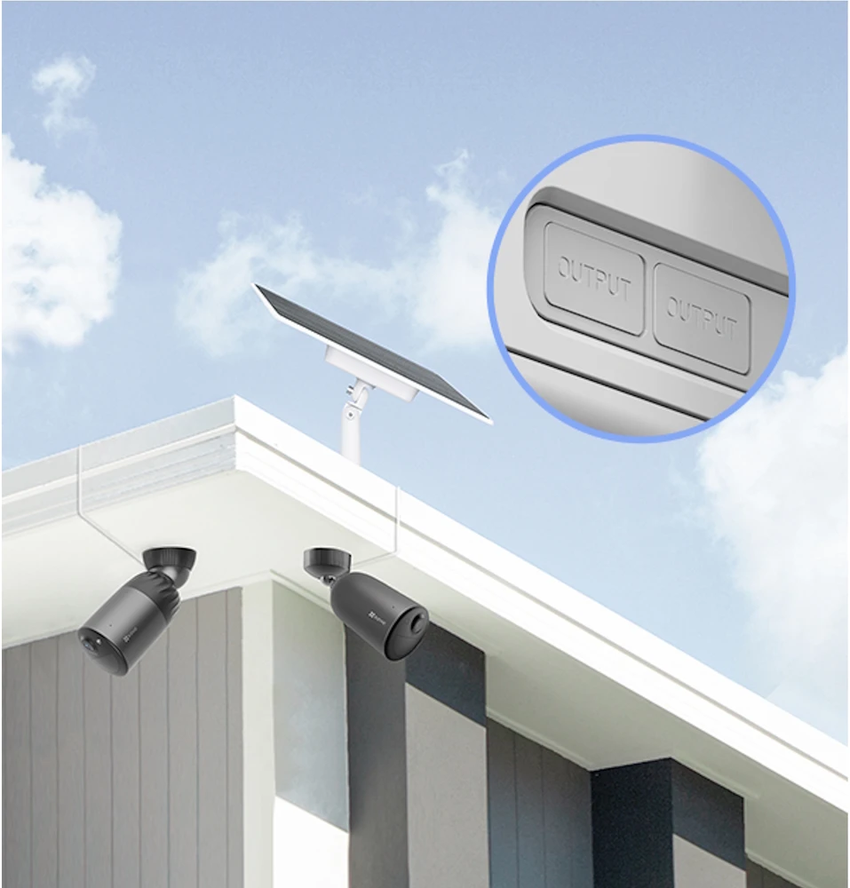Ezviz PBC12 2in1 12W Saules panels + 37Wh Enerģijas banka visām akumulatora kamerām (292mm x 194mm) Balts