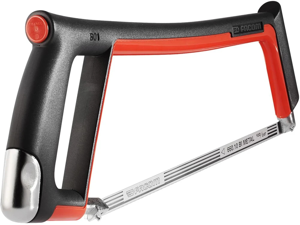 Facom 601PB kompaktiškas metalo pjūklas, 80kg ašmenų įtempimas, 45°/90°, 300mm ašmenys, 385x145mm