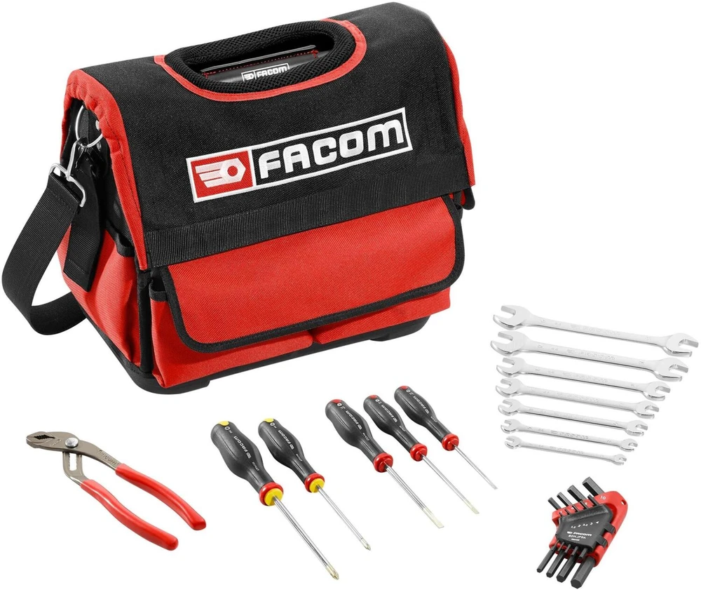 Grąžtas Textile Tool Box probag Facom - BS.T14CM1PB (Delivered with 5 TVIS Protwist + 9 male keys + Multiprise pliers + 7 fork keys)