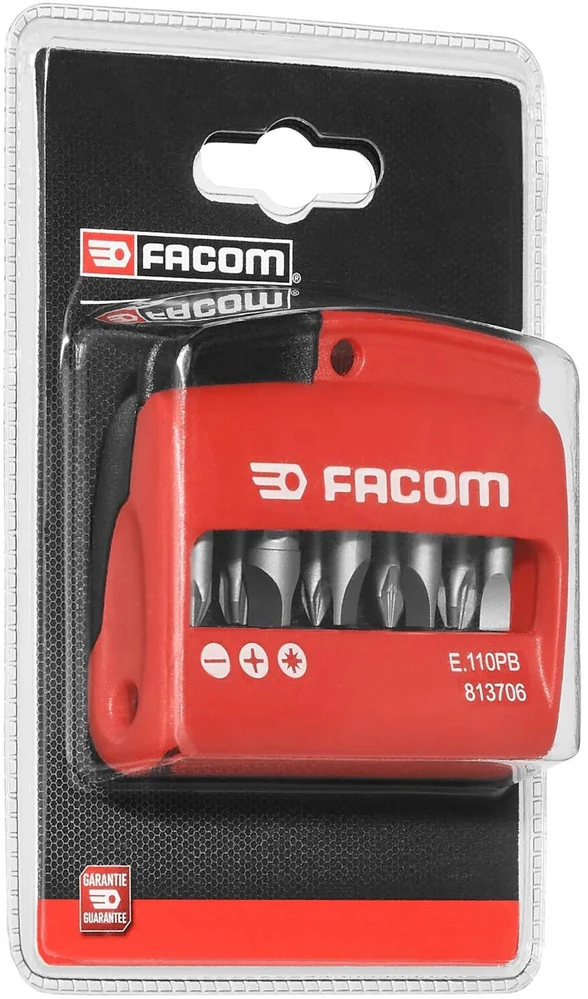 10 mišrių 1/4 colio įsukimo kėliklių + EMBOUT - FACOM - E.110PB