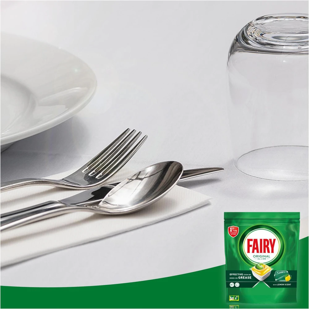 Indaplovių tabletės Fairy Platinum All In One Lemon, 100 vnt., citrinų kvapo