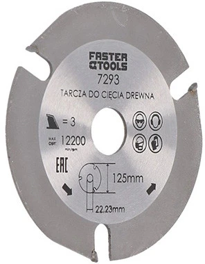 Faster Tools Pjūklo diskas medienai, tinkui, akytam betonui Ø125x22.23m Greitesni įrankiai