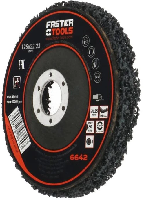 Faster Tools Šlifavimo diskas "Ega" 125x22 mm, skirtas šlifuoti ir šalinti spalvas